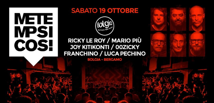 Sabato 19 ottobre ’19 al Bolgia tutto lo staff Metempsicosi al completo
