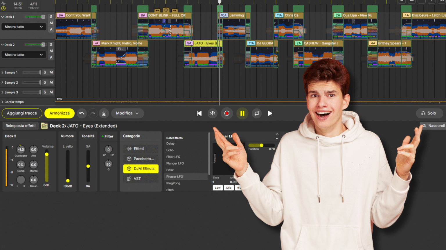 DJ.Studio DJM Effects Guida Completa: 12 effetti per mix professionali