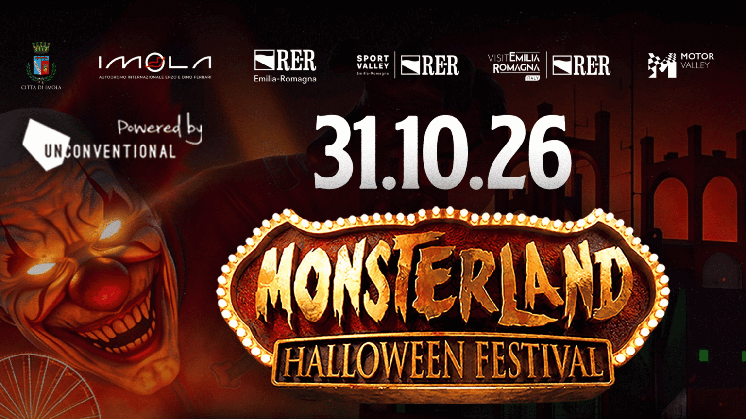 Monsterland 2026: Halloween all’Autodromo di Imola tra musica, show e atmosfere horror
